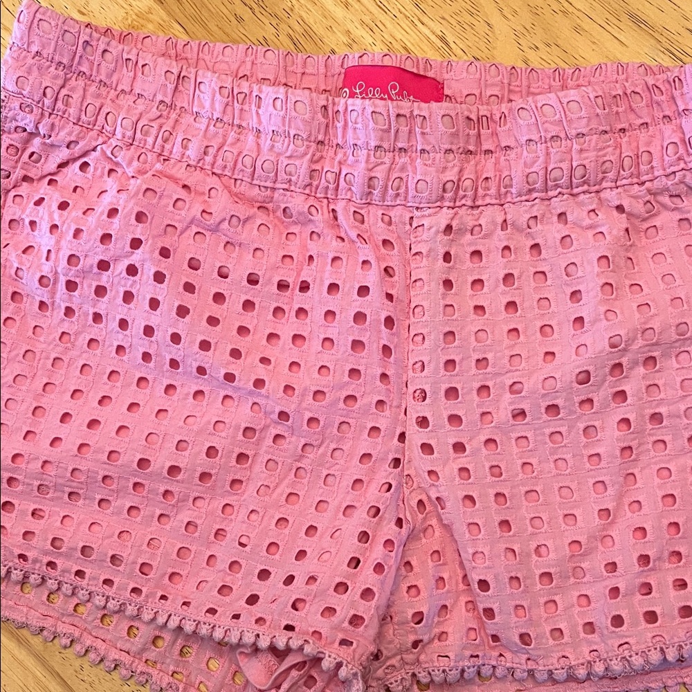 Lilly Pulitzer Pink Eyelet Shorts